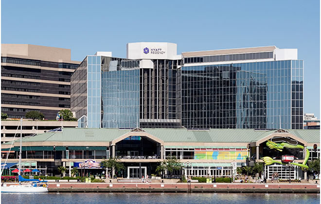 Plan your travel to theHyatt Regency Baltimore Inner Harbor in Baltimore, Marland Plan your travel to theHyatt Regency Baltimore Inner Harbor in Baltimore, Marland
