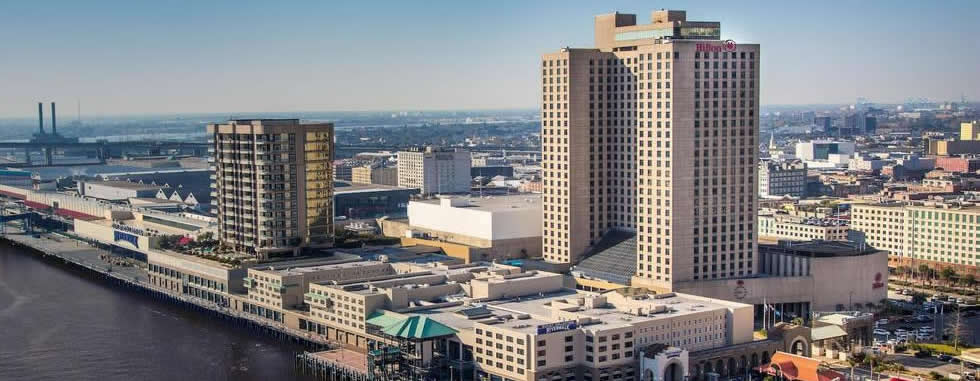 the Hilton New Orleans Riverside in New Orleans, Louisiana the Hilton New Orleans Riverside in New Orleans, Louisiana